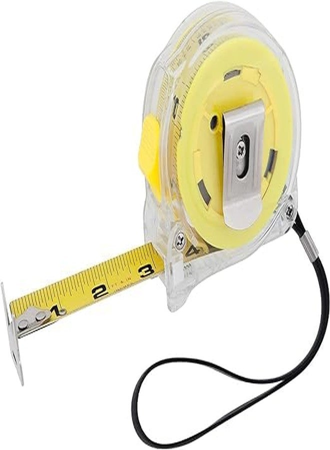 ISC Multifunction Yellow Case 3 Meter Mini Pocket Tape Ruler Measure Accuracy Steel Measuring Tape Transparent Yellow ABS Case (3 m) - Image 4